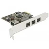 Karta jungiama į tinklą Delock DELOCK PCIe-Card > 3x ect. FireWire B + int. FireWire A