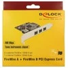 Karta jungiama į tinklą Delock DELOCK PCIe-Card > 3x ect. FireWire B + int. FireWire A