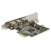 Karta jungiama į tinklą Delock DELOCK PCIe-Card > 3x ect. FireWire B + int. FireWire A