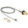 Delock Antennenkabel RP-SMA Buchse zum Einbau zu MHF® I LK Stecker 1.13 50 cm