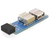 Delock USB Pin Header Buchse > 2 x USB 2.0 Buchse, rechts / links