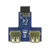 Delock USB adapteris Delock Pinheader - > 2x A BU / BU neprogeinander - 41824