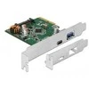 Delock PCIe x4 / 1x USB C tipo (USB3.2 Gen2) + 1x USB A tipo (USB3.2 Gen2)