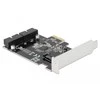 Delock PCI Express kortelę prie 2 x vidinių USB 3.0 kontaktų jungčių