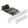 Delock 5 Port SATA PCI Express x4 kortelė – žemo profilio formos koeficientas