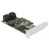 Delock 5 Port SATA PCI Express x4 kortelė – žemo profilio formos koeficientas