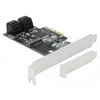 Delock 4 prievadų SATA ir 1 lizdas M.2 Key B PCI Express x4 kortelė