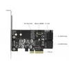 Delock 4 prievadų SATA ir 1 lizdas M.2 Key B PCI Express x4 kortelė