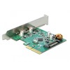 „Delock PCI Express x4“ kortelė – 2 x išorinis USB 10 Gbps (USB 3.1) USB Type-C