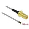 Delock Antennenkabel SMA Buchse zum Einbau zu MHF® 4 Stecker 0.81 35 cm