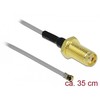 Delock Antennenkabel SMA Buchse zum Einbau zu MHF® 4L Stecker 1.37 35 cm