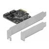 Delock 2 prievadų SATA PCI Express x1 plokštė – žemo profilio formatas