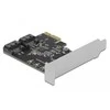 Delock 2 prievadų SATA PCI Express x1 plokštė – žemo profilio formatas