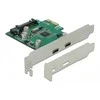 „Delock“ PCIe x1 plokštė (2x USB Type-CUSB3.2 Gen1), įskaitant žemo profilio lizdą