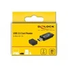 Delock Mini USB 2.0 kortelių skaitytuvas su SD ir Micro SD lizdais