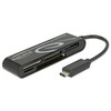 DELOCK USB 2.0 kortelių skaitytuvas USB Type-C, 5 lizdai