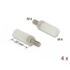Delock tarpiklis M4 x M4, šešiakampis, viduje / išorėje, 20 mm natūralus 4 vnt