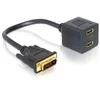 Delock Adapteris DVI 25 kištukinis ir 2x HDMI lizdas