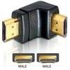 Delock DELTACO HDMI kampinis adapteris, 19 kontaktų vyriškas-vyras