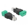 ADAPTER TERMINAL BLOCK 4 PIN->RJ11/RJ14(F) DELOCK