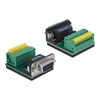 Delock Adapteris Sub-D 9 Pin Buchse zu Terminalblock 9 Pin mit Drucktaster
