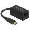 DeLOCK Adap USB3.2> USB-C St> GigaLan juodas - 66043
