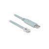 ADAPTERIS USB-A(M) 2.0->NUOSEKLIUOJU JUNGTIU RJ12 (RS-232) NA LAIDAS 500CM PILKŲ DELOCK