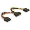 DELOCK Adaptor Power SATA HDD2x zu 15Pin-St 15cm