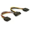 DELOCK Adaptor Power SATA HDD2x zu 15Pin-St 15cm