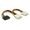 Delock SATA 15- pin - Molex x2, 0,16m, Multicolor (60103)