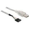DELOCK USB kaiščio antraštė 5 kontaktai –>USB 2,0 70 cm