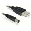 Delock Kabelis USB Power > DC 5,5 x 2,1 mm Stecker 1,0 m