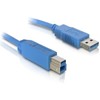 Delock kabelis USB 3.0 tipo A kištukas > USB 3.0 tipo B kištukas 3 m mėlynas