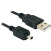 LAIDAS USB MINI(M) 4 PIN->USB-A(M) 2.0 1.5M JUODA (MITSUMI) DELOCK