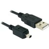 LAIDAS USB MINI(M) 4 PIN->USB-A(M) 2.0 1.5M JUODA (MITSUMI) DELOCK