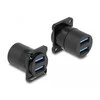 Delock D tipo modulis USB 3.2 Gen 1 Type-A 2 x moteriai iki 2 x moteriai