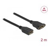 Delock DisplayPort 1.2 laidas, prijungtas prie lizdo, skirtas montuoti 4K 60 Hz 2 m