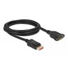 Delock DisplayPort prailginimo laidas montavimui 8K 60 Hz 2 m