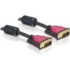 Delock kabelis DVI 24+1 kištukas > DVI 24+1 kištukas 2 m raudonas metalas