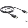 DELOCK kabelis EASY-USB 2.0-A kištukas > USB 2.0-A moteriškas prailginimas 1 m