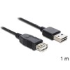DELOCK kabelis EASY-USB 2.0-A kištukas > USB 2.0-A moteriškas prailginimas 1 m