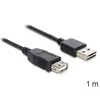 DELOCK kabelis EASY-USB 2.0-A kištukas > USB 2.0-A moteriškas prailginimas 1 m