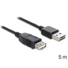 USB kabelis Delock USB-A - USB-A 5 m Juodas (83373)