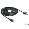 Delock Cable EASY-USB 2.0 Type-A kištukas > USB 2.0 Type Micro-B kištukas 5 m juodas