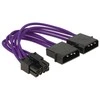 Delock Molex x2 - ATX / EPS 8- pin, 0.15m, Violetinė (83703)