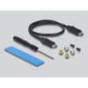 Delock išorinis USB Type-C™ Combo korpusas, skirtas M.2 NVMe PCIe arba SATA SSD