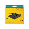 Delock priekinis skydelis 3,5" 2 x USB 3.0 juodas (stulpelio lizdas)