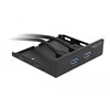 Delock priekinis skydelis 3,5" 2 x USB 3.0 juodas (stulpelio lizdas)