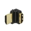 ADAPTER HDMI(M)->HDMI(F) 4K 60HZ KAMPINIS GÓRA JUODA METALOWA OBUDWA DELOCK
