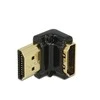 Delock adapteris HDMI-A moteriškas > HDMI-A vyriškas 4K 90° kampu apačia juoda